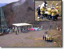 山林火災防御訓練の写真