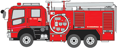 化学車　左向きのイラスト