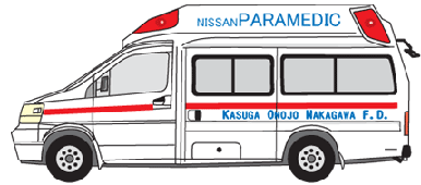 高規格救急車　左側のイラスト