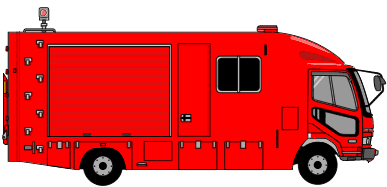 災害支援車　右側のイラスト