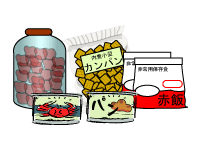 レトルトしょくひんなどのイラスト